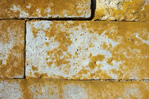 Close Textuur Fragment Van Oude Afbrokkelende Tempelmuren Van Rode Baksteen — Stockfoto
