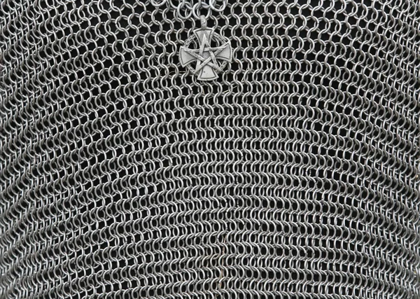 Macro Texture Seamless Chain Mail Made Metal — Stock Photo, Image