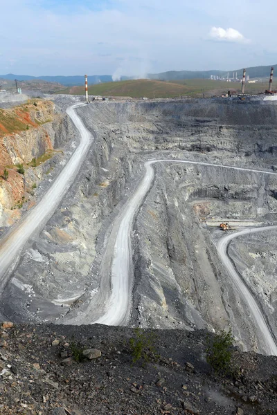 Grubenbergbau Sommer Karagajsky Karriere Bergbau Magnesit — Stockfoto