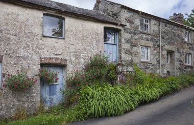 Eski Cornish çiftlik evi, Cornwall, İngiltere