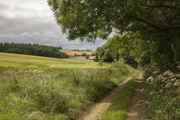 Velha Pista Fazenda Rural North Cotswolds — Fotografia de Stock