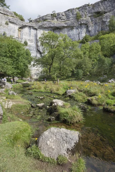 Malham Beck Malham Cove — Stok fotoğraf