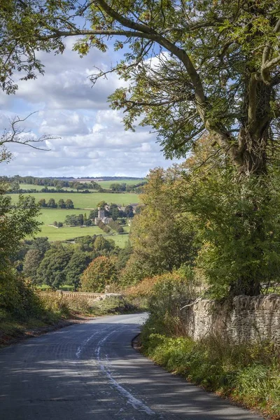 Widok na wioskę Guiting Power, Cotswolds, Gloucestershire, Anglia — Zdjęcie stockowe