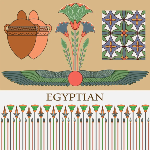 Egyptian ornament with plants Royalty Free Stock Vectors