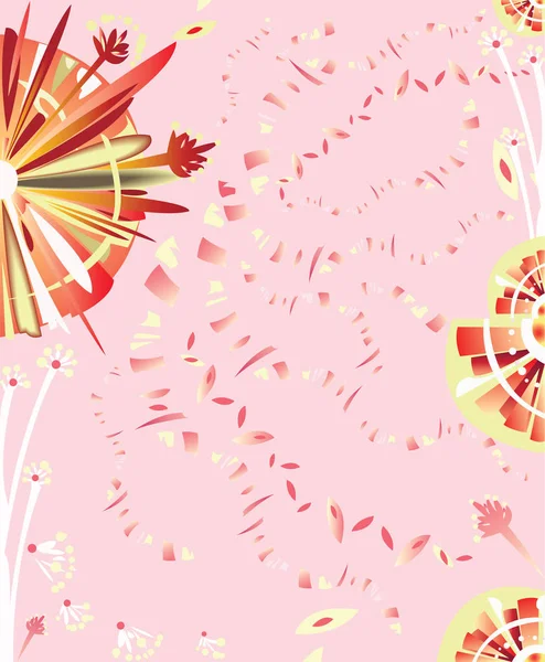 Decorative vector flowers — Stock Vector