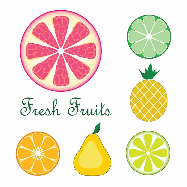Frutti colorati vettoriali — Vettoriale Stock