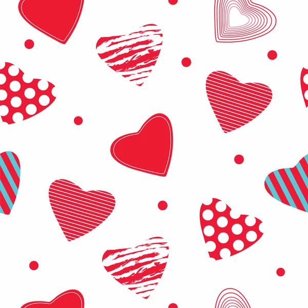 Seamless vector texture with hearts Vector Graphics