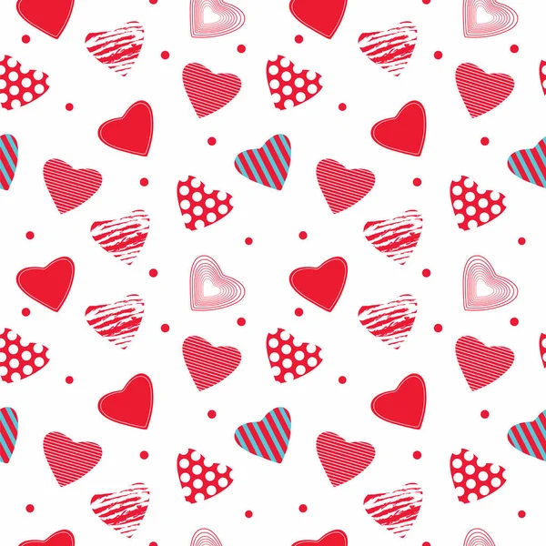 Seamless vector texture with red hearts Royalty Free Stock Illustrations