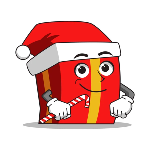Gift christmas cartoon character — Stock Vector