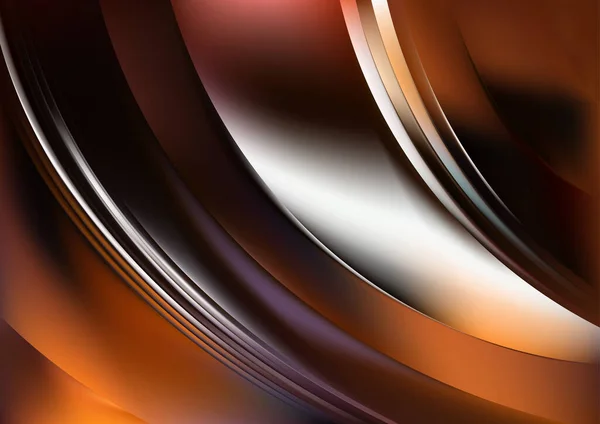 オレンジブラウンフラクタル背景ベクトルイラストデザイン美しいエレガントなテンプレートグラフィックアートイメージ — ストックベクタ