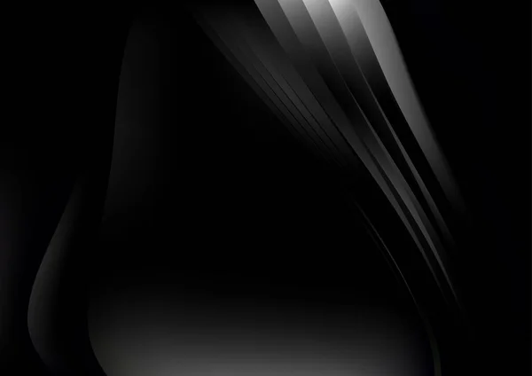 Oscuridad Negra Fondo Futurista Vector Ilustración Diseño Hermosa Elegante Plantilla — Vector de stock