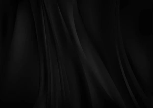 Black Textile Dynamické Pozadí Vektorové Ilustrace Design Krásné Elegantní Šablony — Stockový vektor