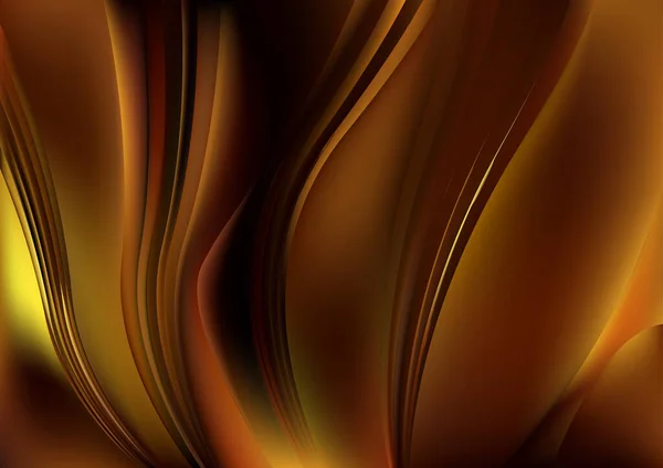 Orange Brown Fractal Arrière Plan Vectoriel Illustration Design Belle Élégante — Image vectorielle