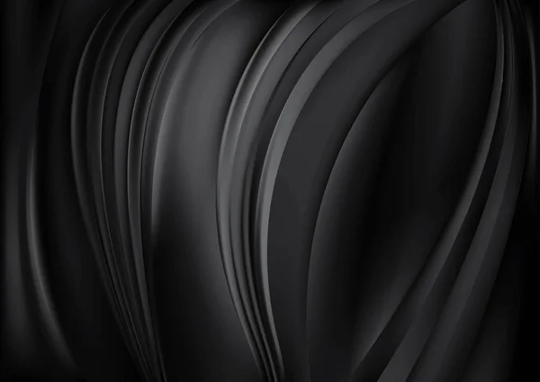 Czarny Monochromatyczne Dynamiczne Tło Wektor Ilustracja Projekt Piękny Elegancki Szablon — Wektor stockowy