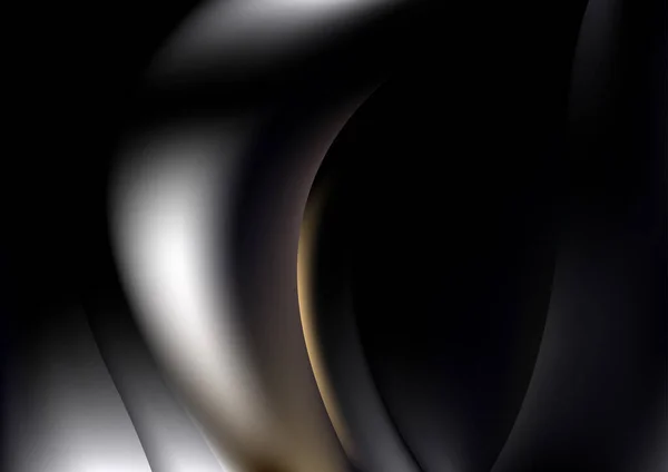 Schwarz Monochrom Fraktaler Hintergrund Vektor Illustration Design Schön Elegant Vorlage — Stockvektor