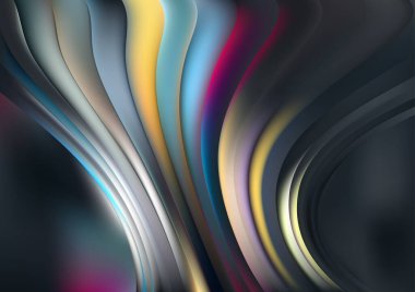 Fraktal Sanat Sarı Renkli Arkaplan Vektör İllüstrasyon Tasarımı Güzel Şablon Grafiksel Resim