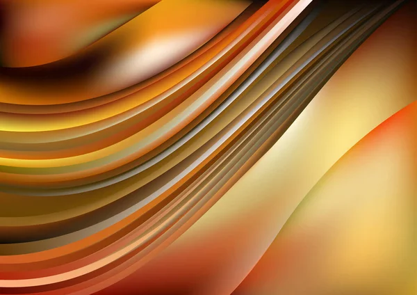 オレンジラインフラクタル背景ベクトルイラストデザイン美しいエレガントなテンプレートグラフィックアートイメージ — ストックベクタ