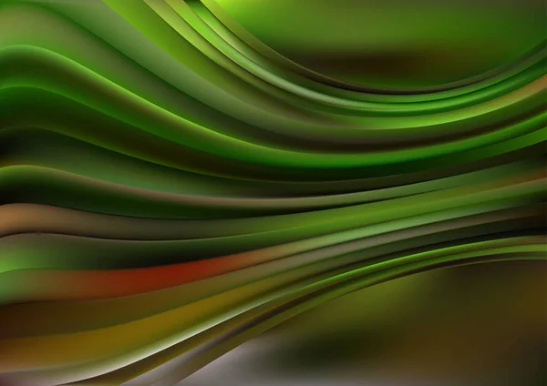 Verde Fractal Arte Hermoso Fondo Vector Ilustración Diseño Hermoso Elegante — Vector de stock