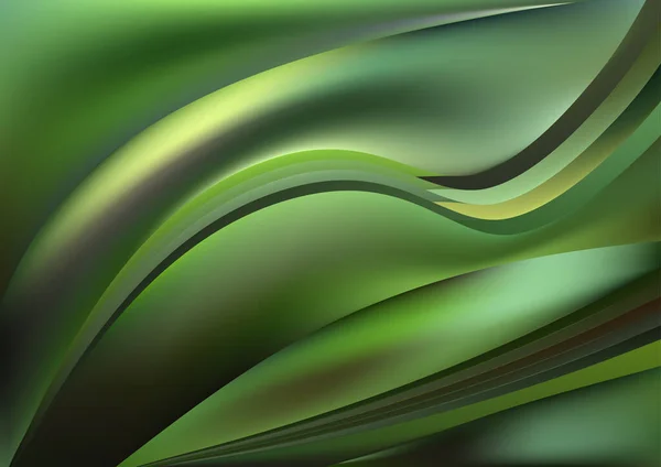Green Fractal Art Gładkie Tło Wektor Ilustracja Projekt Piękny Elegancki — Wektor stockowy