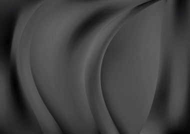 Siyah ve Beyaz Fraktal Vektör İllüstrasyon Tasarımı Güzel Şablon Grafik Sanat Görüntüsü
