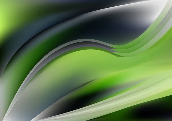 Green Fractal Art Miękkie Tło Wektor Ilustracja Projekt Piękny Elegancki — Wektor stockowy