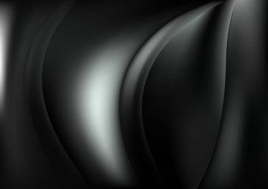 Siyah Monokrom Fraktal Arkaplan Vektör İllüstrasyon Tasarımı Güzel Şablon Grafiksel Resim