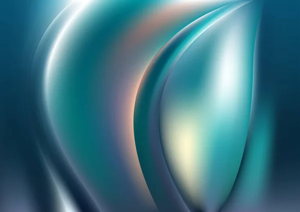 Modrá Tyrkysová Fraktální Pozadí Vektorové Ilustrace Design Krásný Elegantní Šablony — Stockový vektor