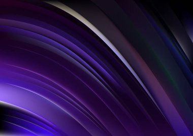 Mavi Mor Fraktal Arkaplan Vektör İllüstrasyon Tasarımı