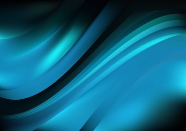 Mavi Turkuaz Güzel Arkaplan Vektör İllüstrasyon Tasarımı