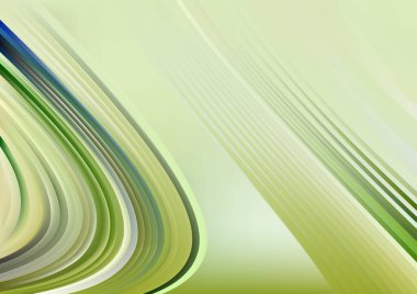 Yeşil Sarı Fraktal Vektör Çizim Tasarımı