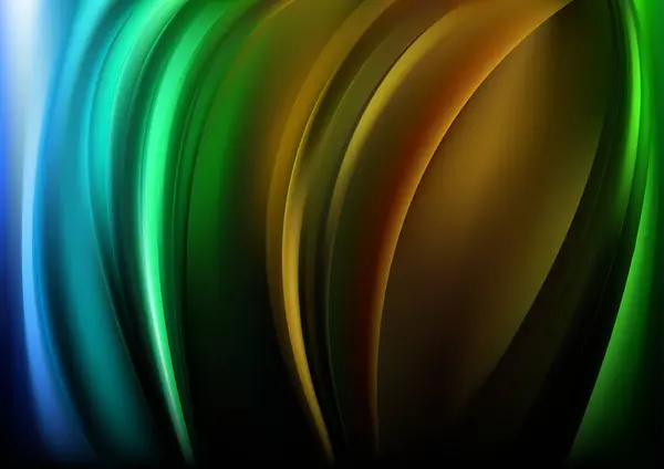 Lumière Verte Fond Coloré Illustration Vectorielle Design — Image vectorielle