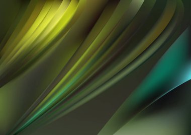 Yeşil Sarı Modern Arkaplan Vektör İllüstrasyon Tasarımı