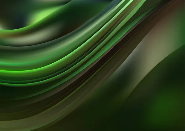 Folha Verde Fractal Fundo Vector Ilustração Design — Vetor de Stock