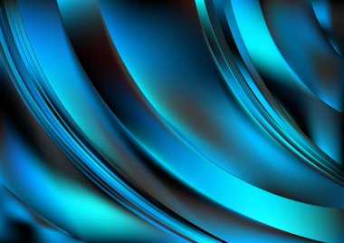 Mavi Turkuaz Dinamik Arkaplan Vektör İllüstrasyon Tasarımı