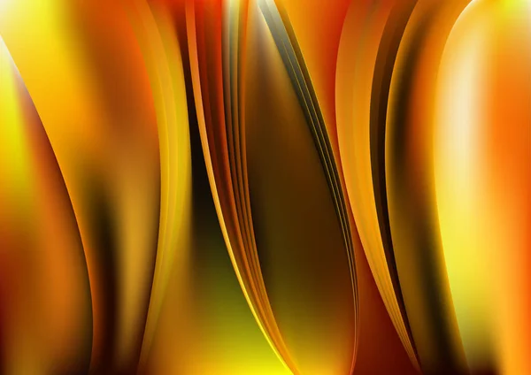 Orange Licht Fraktaler Hintergrund Vektor Illustration Design — Stockvektor