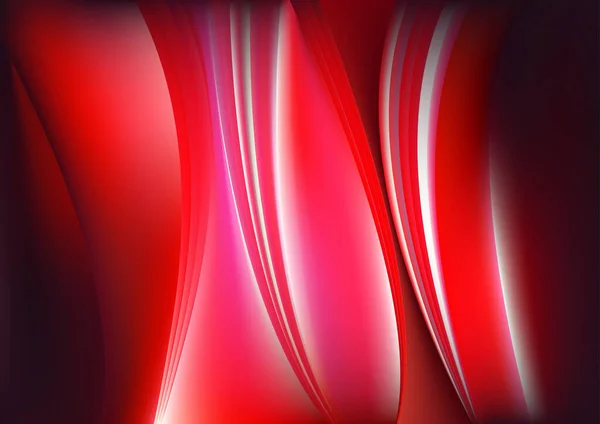 赤線のフラクタル背景ベクトルイラストデザイン — ストックベクタ