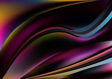 Mor Fraktal Sanat Soft Arkaplan Vektör İllüstrasyon Tasarımı