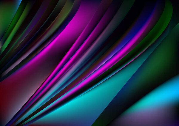 Blue Green Fractal Background Vector Illustration Design