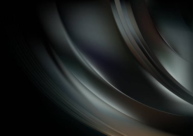 Siyah Çizgi Fraktal Arkaplan Vektör Çizimi Tasarımı