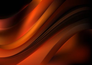 Turuncu Işık Dijital Arkaplan Vektör İllüstrasyon Tasarımı