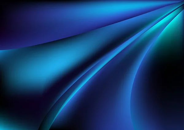 Lumière Bleue Fractal Fond Vectoriel Illustration Design — Image vectorielle