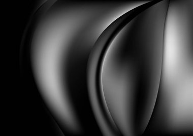 Siyah Tek Renkli Yumuşak Arkaplan Vektör İllüstrasyon Tasarımı