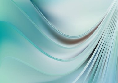 Mavi Turkuaz Fraktal Arkaplan Vektör İllüstrasyon Tasarımı