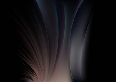 Siyah Fraktal Sanat Zarif Arkaplan Vektör İllüstrasyon Tasarımı