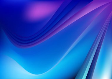 Mavi Elektrik Mavi Fraktal Arkaplan Vektör İllüstrasyon Tasarımı