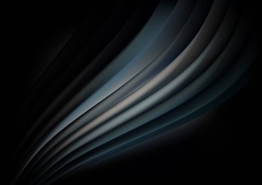 Siyah Işık Fraktal Arkaplan Vektör Çizimi Tasarımı