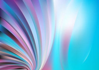 Mavi Turkuaz Fraktal Arkaplan Vektör İllüstrasyon Tasarımı