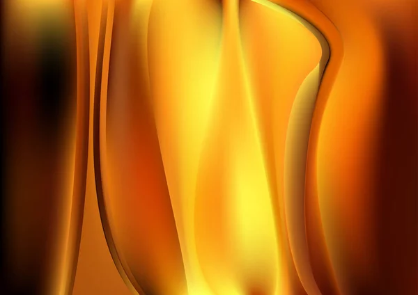 Oranje Amber Fractal Achtergrond Vector Illustratie Ontwerp — Stockvector