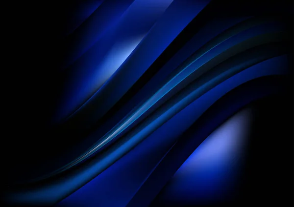 Azul Negro Abstracto Fondo Vector Ilustración Diseño — Vector de stock