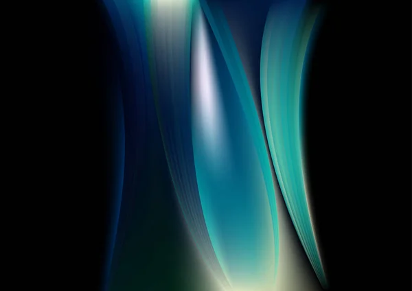 Blue Turquoise Desain Ilustrasi Vektor Latar Belakang Futuristik - Stok Vektor